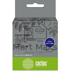 Картридж ленточный Cactus CS-LT-12267 черный шрифт, прозрачный фон (12 мм, 4 м) для Dymo Letra Tag LT-100H