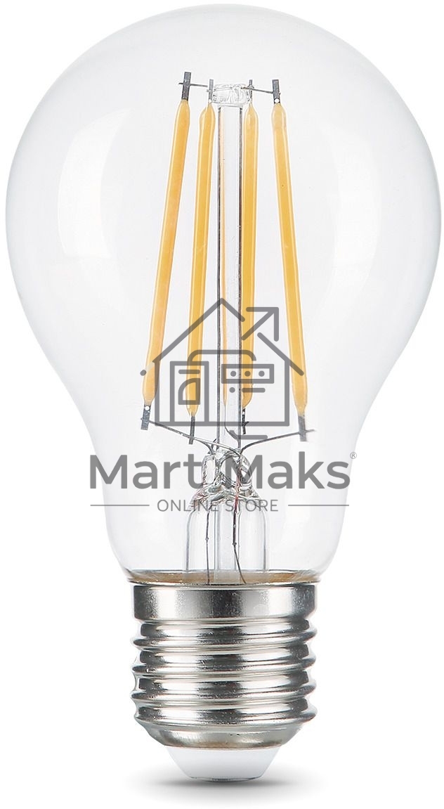 Лампа Gauss Filament А60 12W 1250lm 4100К Е27 LED 1/10/40