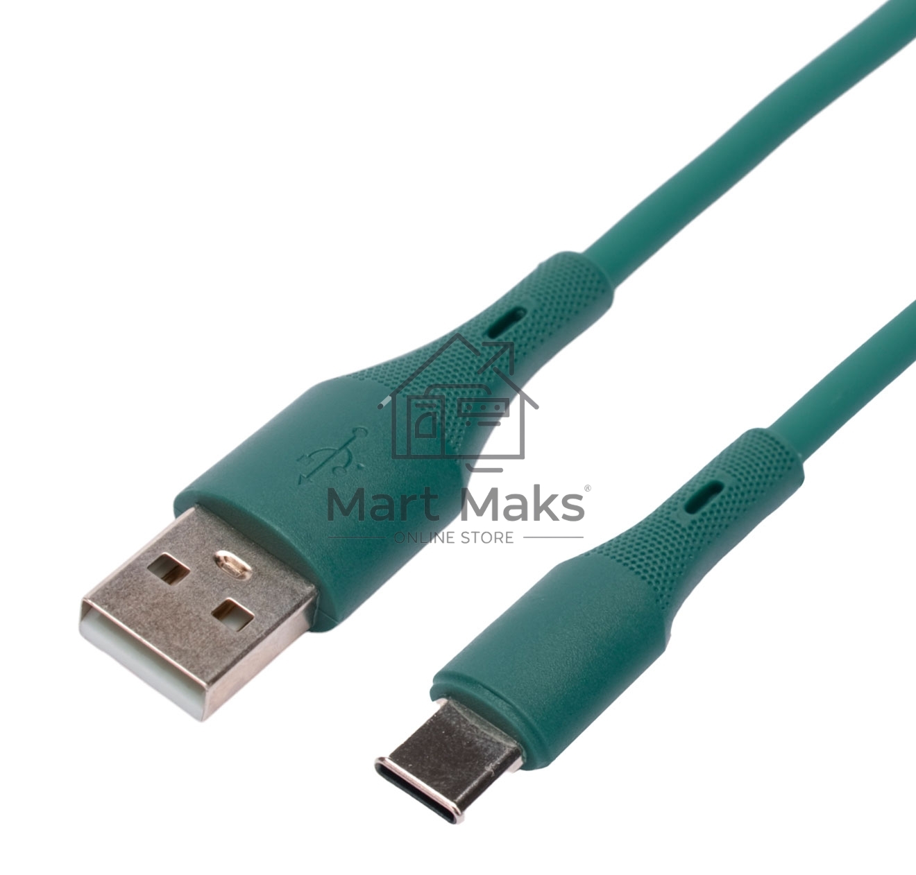 Кабель USB2.0 Cablexpert CC-USB2S-AMCM-1M-GN AM/Type-C, 3А, 18Вт, QC3.0, силиконовый, медь, 1м, зеленый, пакет