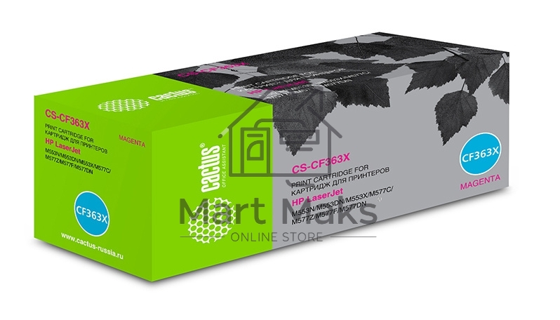 Картридж лазерный Cactus CS-CF363X пурпурный (9500 стр.) для HP CLJ M552dn/M553dn
