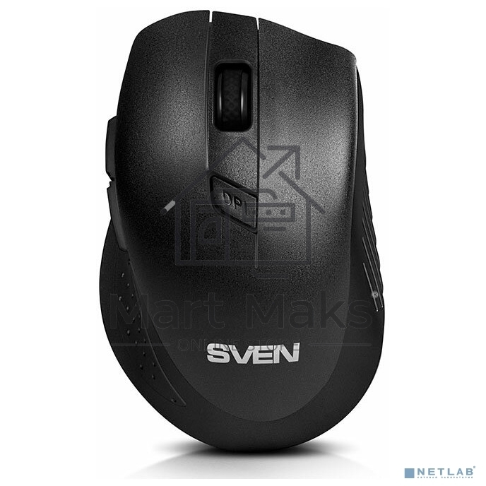 Мышь беспроводная SVEN RX-425W черный, 1600 dpi, радиоканал, USB, кнопки - 6