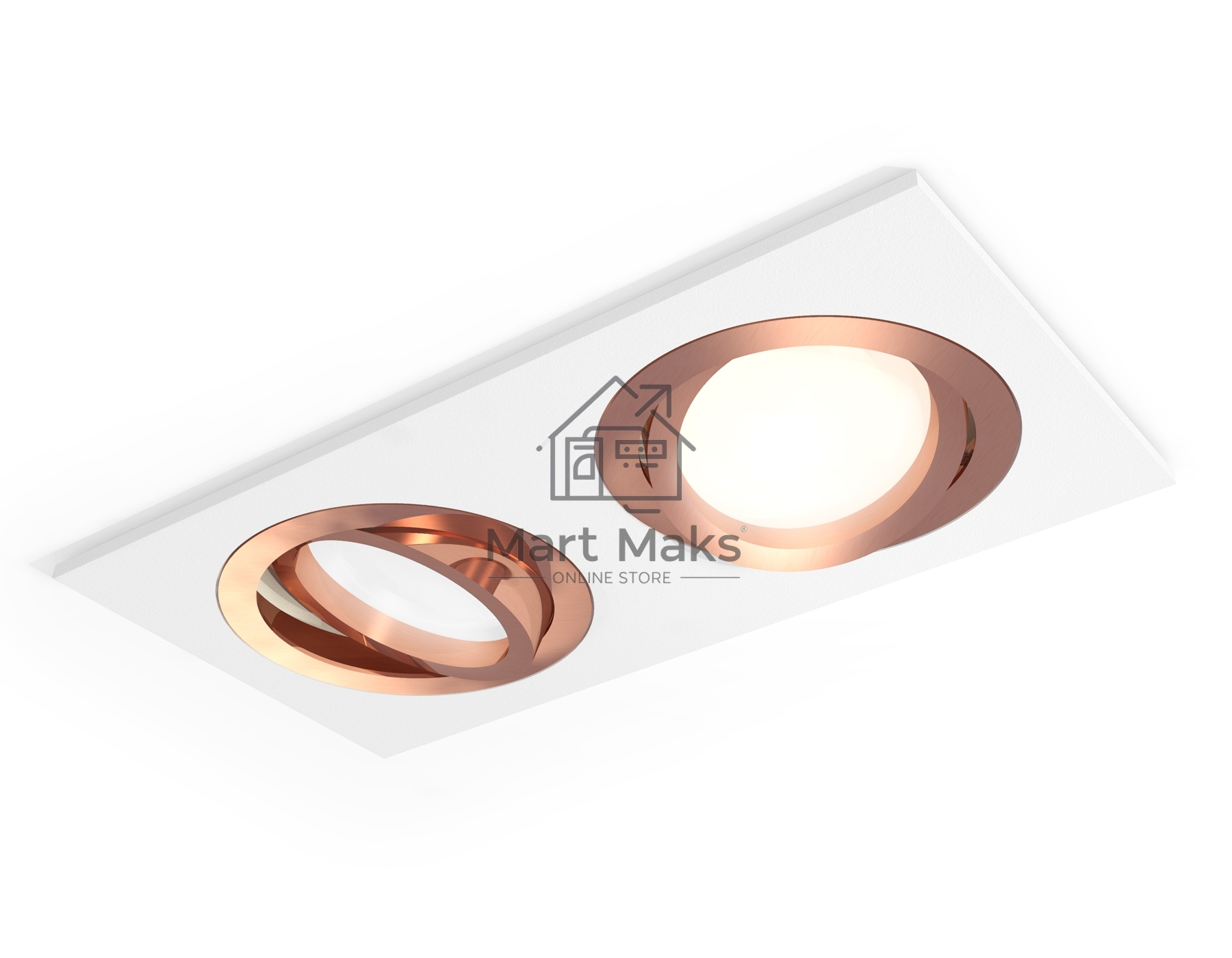 Комплект встраиваемого поворотного светильника Ambrella light XC7635084 SWH/PPG белый песок/золото розовое полированное MR16 GU5.3 (C7635, N7005)