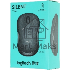 Мышь беспроводная Logitech M220 SILENT черный/серый, 1000 dpi, радиоканал, USB, кнопки - 3