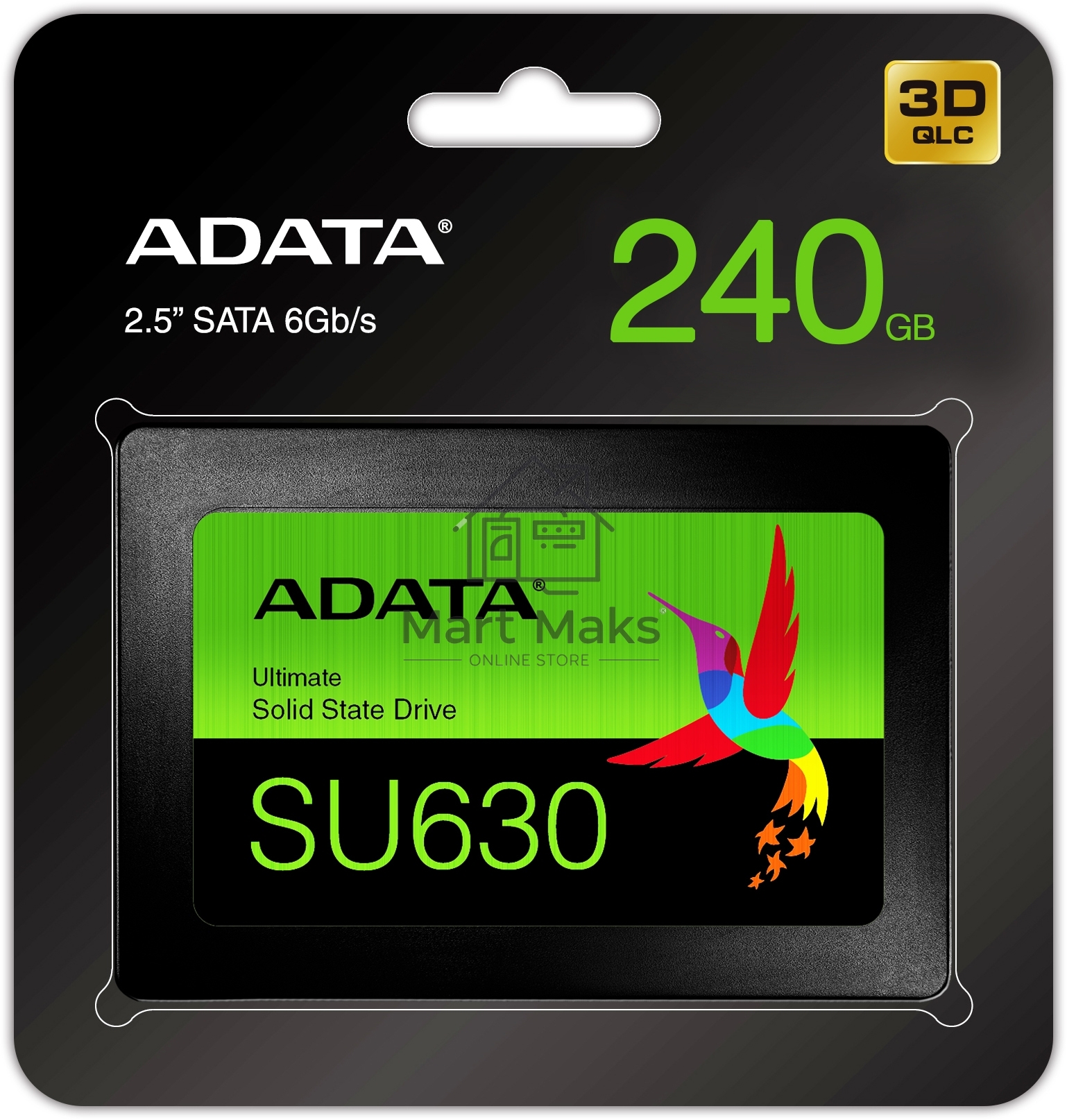 Накопитель SSD ADATA SU630, 240Gb, SATA III, 2.5