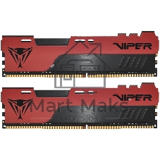 Оперативная память Patriot Viper Elite II, DDR4, 32GB (2x16 GB), 3600 MHz, CL20, DIMM, радиатор, красный, черный