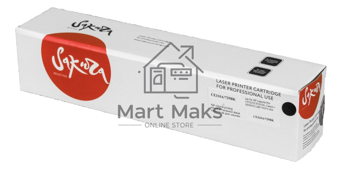 Картридж лазерный Sakura CE310A для HP LaserJet Pro CP1025/CP1025N, Canon i-SENSYS LBP-7010 Color черный, 1200 к.