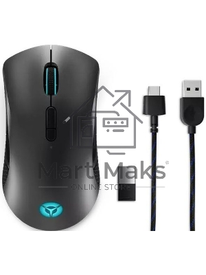 Мышь беспроводная/проводная Lenovo Legion M600 черный, 16000 dpi, радиоканал, Bluetooth, USB, кнопки - 9