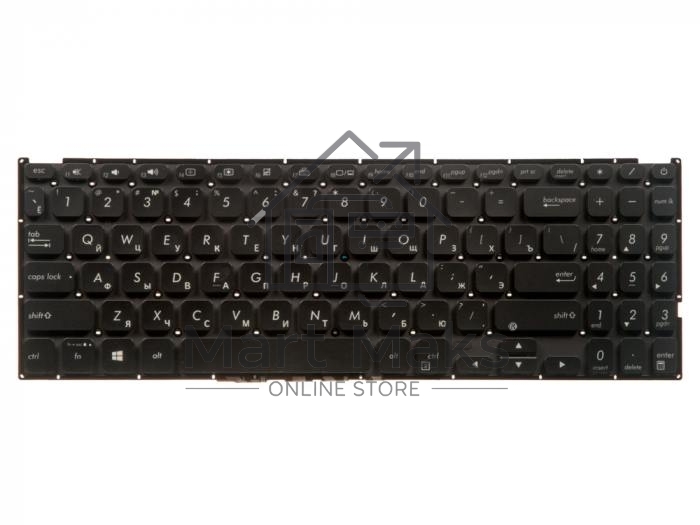 Клавиатура для ноутбука Asus Vivobook F509U, F509UA, F509UB, F509UJ, F509JP, F509MA, X509, X509FA, X509FJ, X509DA, X509JA, X512, X512FA, X512DA, X512UA, X512UB черная