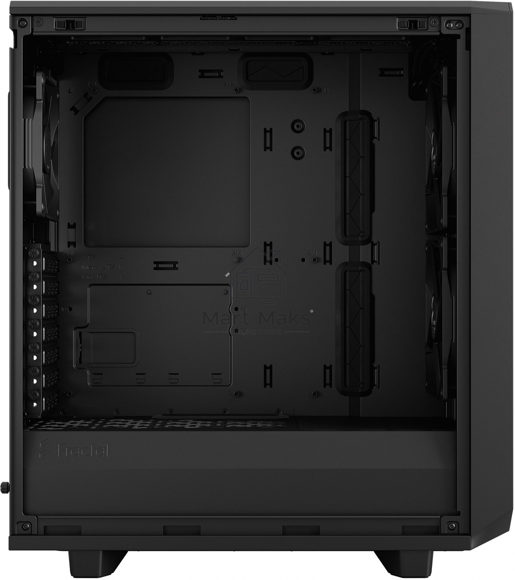 Корпус Fractal Design MESHIFY 2 COMPACT BLACK - TG / ATX, TG / 2x140mm & 1x120mm fans inc. / FD-C-MES2C-03