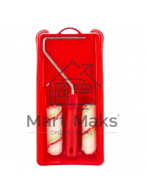 Малярный набор Сибртех для работ с эмалями: кювета 150 мм х 290 мм и мини-валик 110 мм