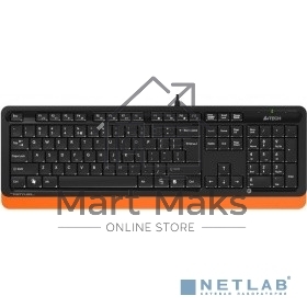 Клавиатура + мышь A4Tech Fstyler F1010 клав:черный/оранжевый мышь:черный/оранжевый USB Multimedia
