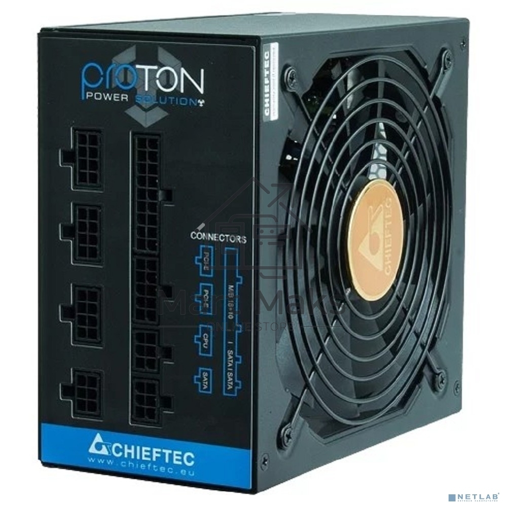 Блок питания Chieftec BDF-750C, 750Вт 80 PLUS Bronze, 140мм, модульный, черный