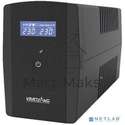 Источник бесперебойного питания Импульс ЮНИОР СМАРТ 2200, 2200/1320 ВА/Вт, LCD, USB, RJ11/RJ45, SCHUKOx4