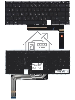 Клавиатура для ноутбука HP EliteBook x360 1040 G7 G8 черная