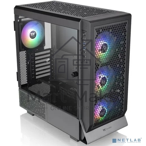 Компьютерный корпус Thermaltake Ceres 500 TG ARGB черный без БП ATX 4x140mm 2xUSB3.0 1xUSB3.1 audio bott PSU
