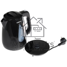 Электрочайник Centek CT-0048 черный, 1.8 л, 2200 Вт, скрытый нагревательный элемент