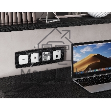 Комплект механизма компьютерной розетки RJ-45 экранированной с автоматической защитной шторкой OMEGA Белый глянец QUANT (OP1120, VM185) MO112005
