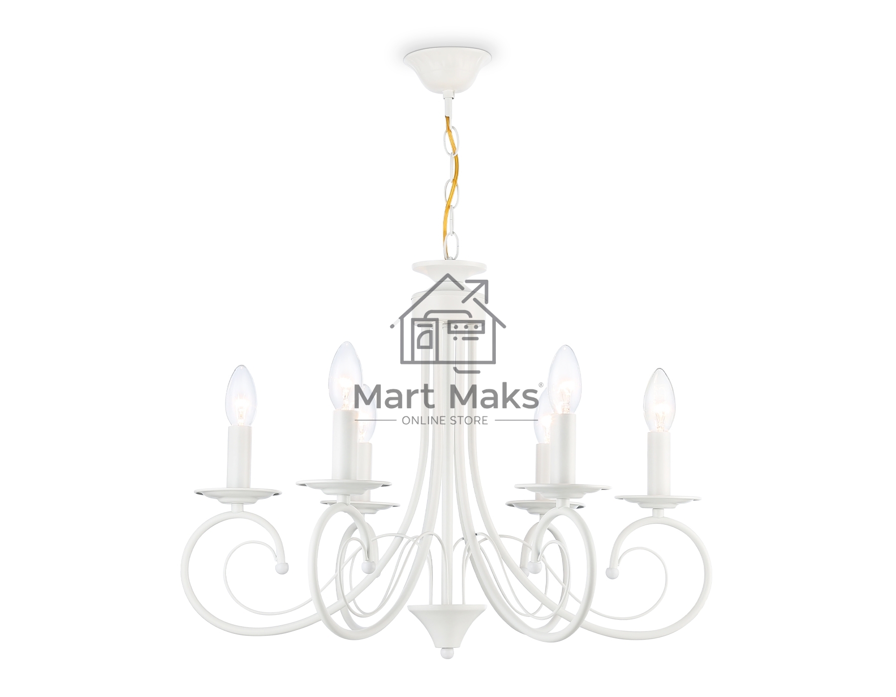 Светильник Ambrella light TR9611/6 WH белый E14/6 max 40W D560*650
