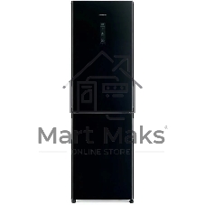 Холодильник Hitachi R-BG410PUC6X GBK черный двухкамерный 215/105л морозилка снизу, No Frost