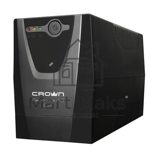 Источник бесперебойного питания Crown CMU-500X (480 ВА / 240 Вт; Off-Line; 1 х Euro + 1 х IEC-320 резервным питанием и фильтрацией; 12V/4,5AH х 1; пластик)