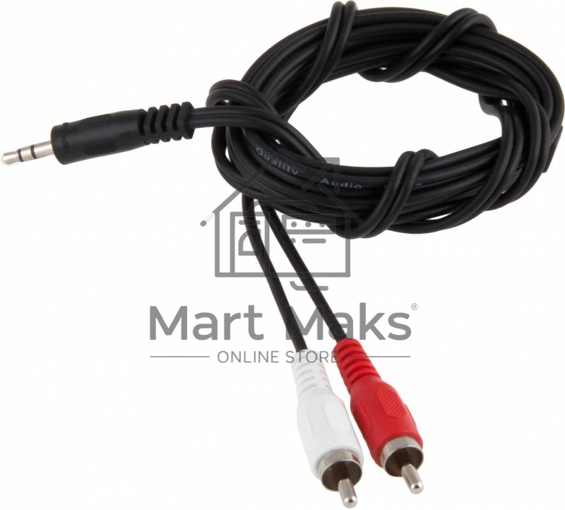 Кабель-переходник аудио-видео Jack 3.5 (m)/2хRCA (m) 1.8м. черный