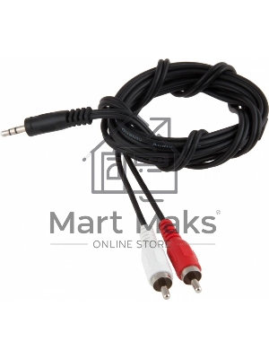 Кабель-переходник аудио-видео Jack 3.5 (m)/2хRCA (m) 1.8м. черный