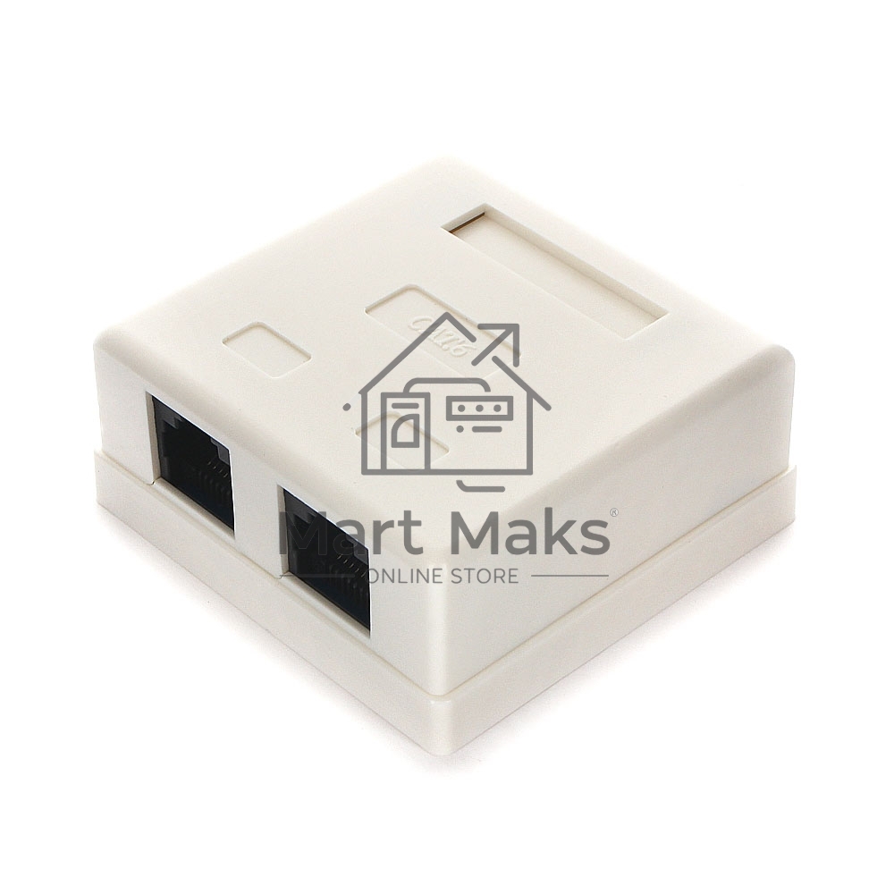 Розетка NA218 RJ-45 кат.6 внешняя 2 порта, 110&Krone