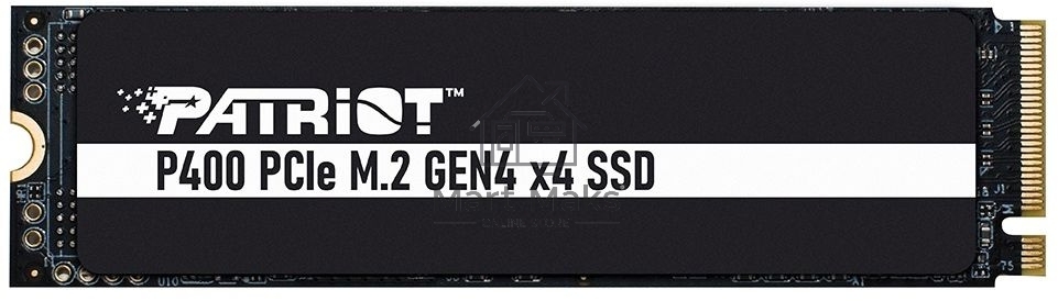 Накопитель SSD Patriot P400, 1Tb, PCIe 4.0 x4, M.2 2280, NVMe, R/W 5000/4800, с радиатором