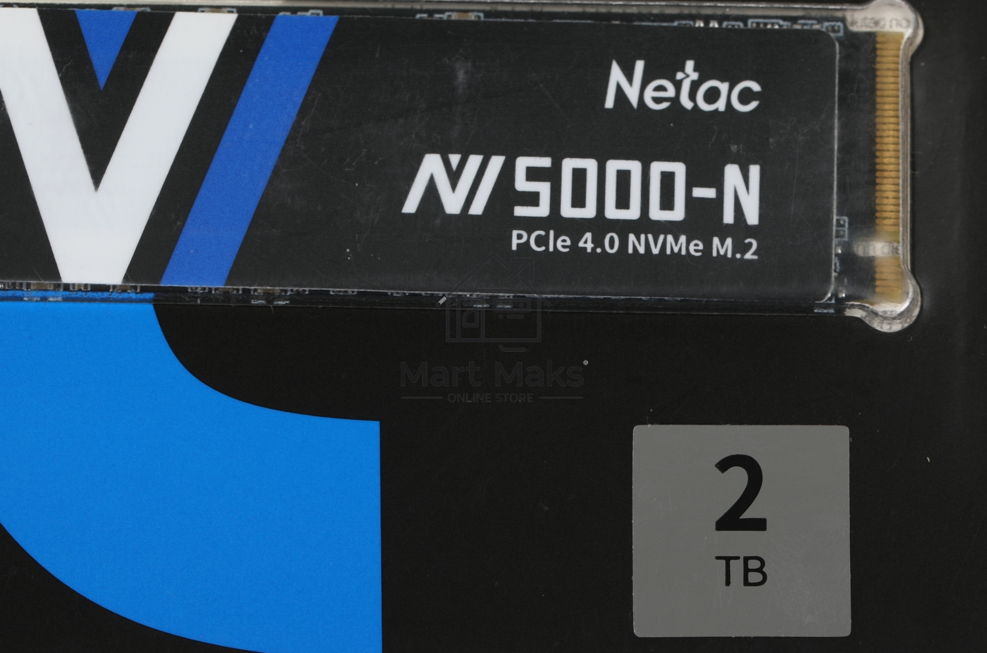 Накопитель SSD Netac NV5000-N, 2Tb, M.2 2280, PCIe 4.0 x4, NVMe, R/W 4800/4400, с радиатором