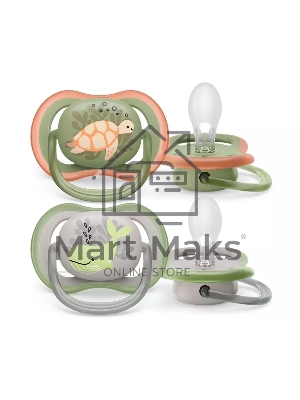 Пустышка Philips ultra air, черепашка/кит, 6-18 мес., 2 шт.