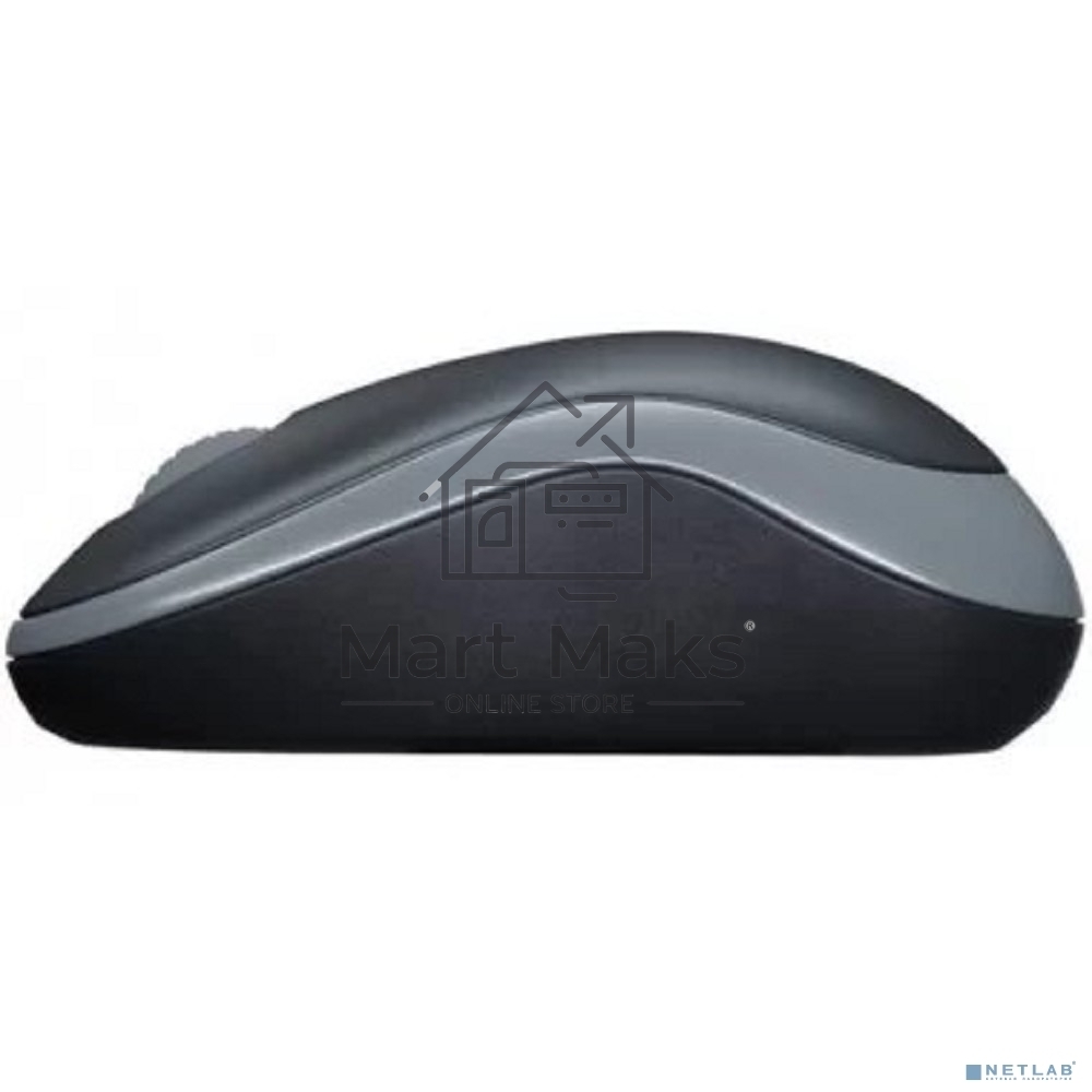 Мышь беспроводная Logitech M185 серый/черный, 1000 dpi, радиоканал, USB, кнопки - 3