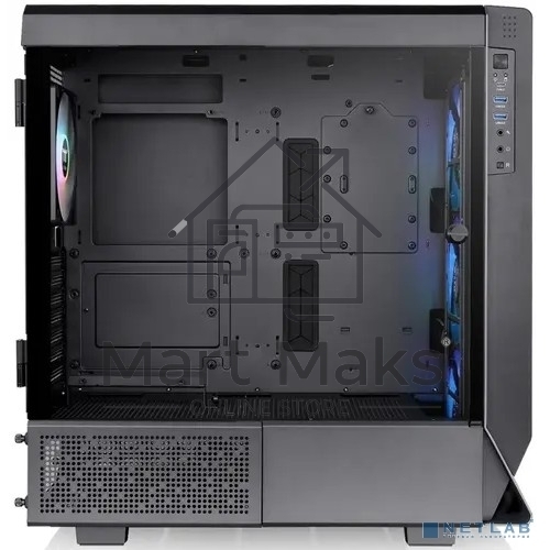 Компьютерный корпус Thermaltake Ceres 500 TG ARGB черный без БП ATX 4x140mm 2xUSB3.0 1xUSB3.1 audio bott PSU