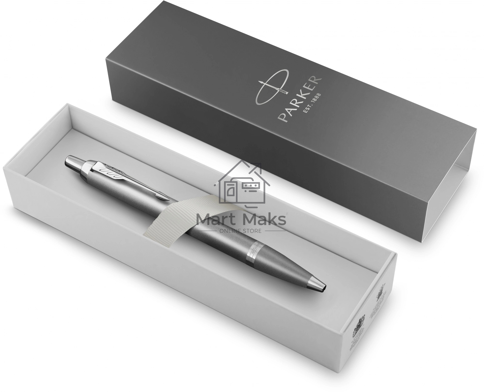 Ручка шариковая Parker IM Writing Rituals K331 (2203898) серый M, синие чернила, подарочная коробка