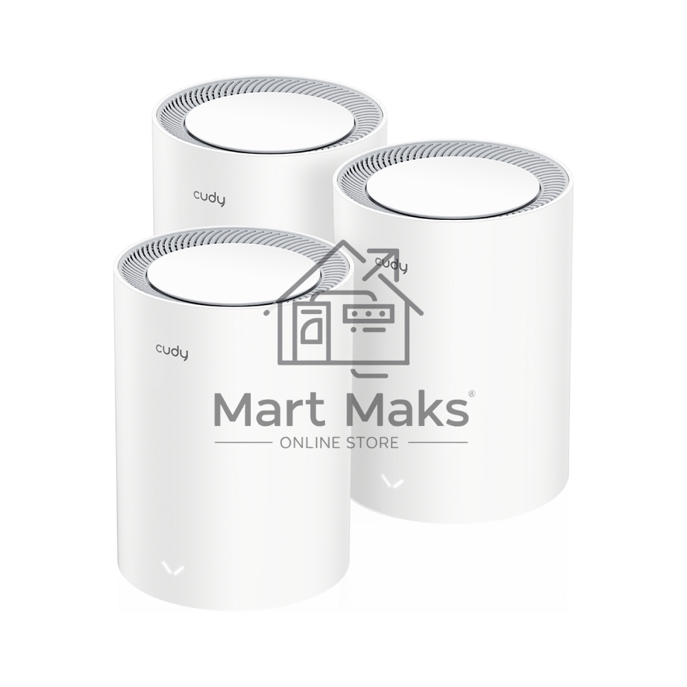 Бесшовный Mesh роутер Cudy M3000(2-PACK) AX3000 10/100/1000/2500BASE-T, белый (упак.:2шт)