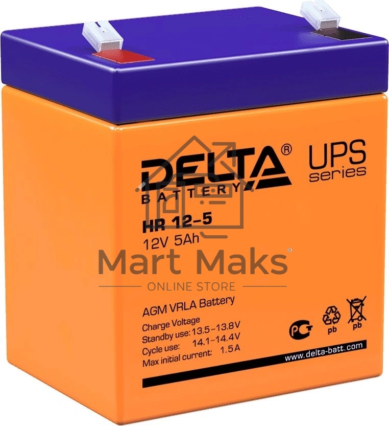 Батарея Delta HR 12-5 (12V, 5Ah)