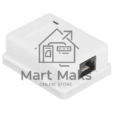 Розетка компьютерная Hyperline SB1-1-8P8C-C5e-WH RJ-45(8P8C), категория 5e, одинарная, внешняя, Dual IDC