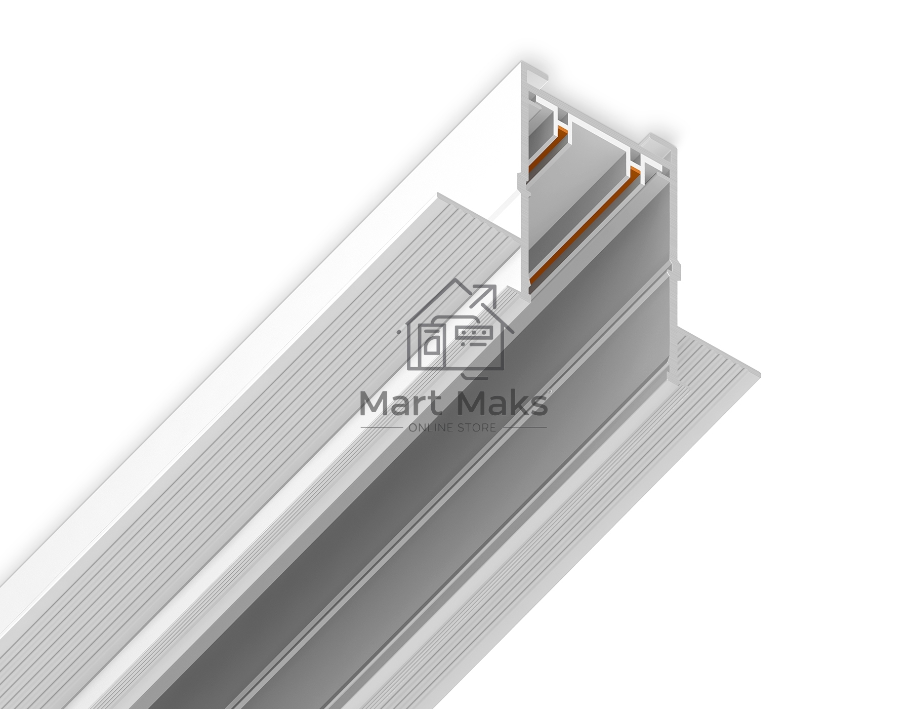 Шинопровод встраиваемый Ambrella light GL1009 WH белый IP20 220V 2000*62.5*56