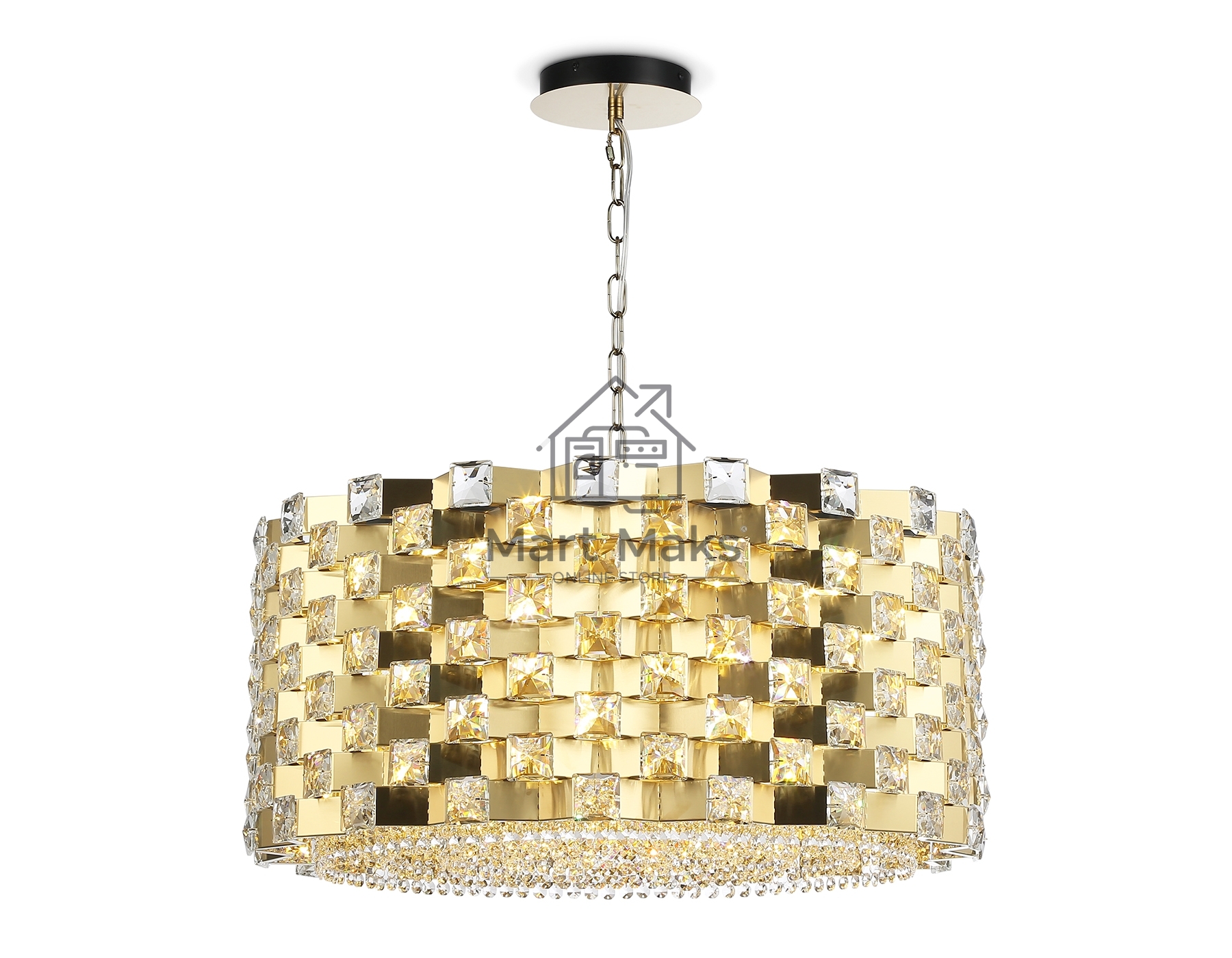 Люстра Ambrella light LH41009/18 BS/CL латунь/прозрачный E14*18 max 40W D700*320