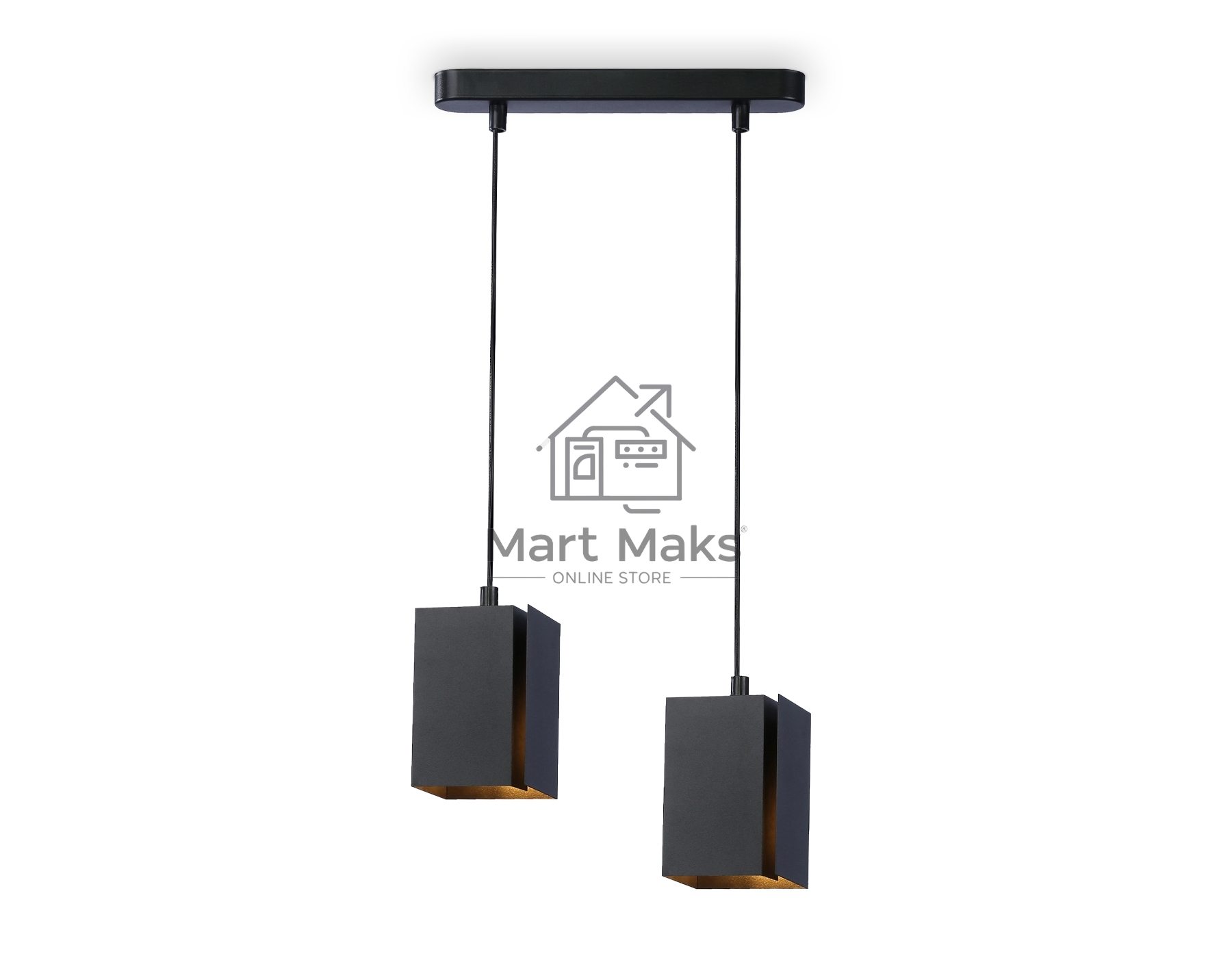 Светильник подвесной TN5133/2 BK черный E27/2 max 40W 260*80*1150