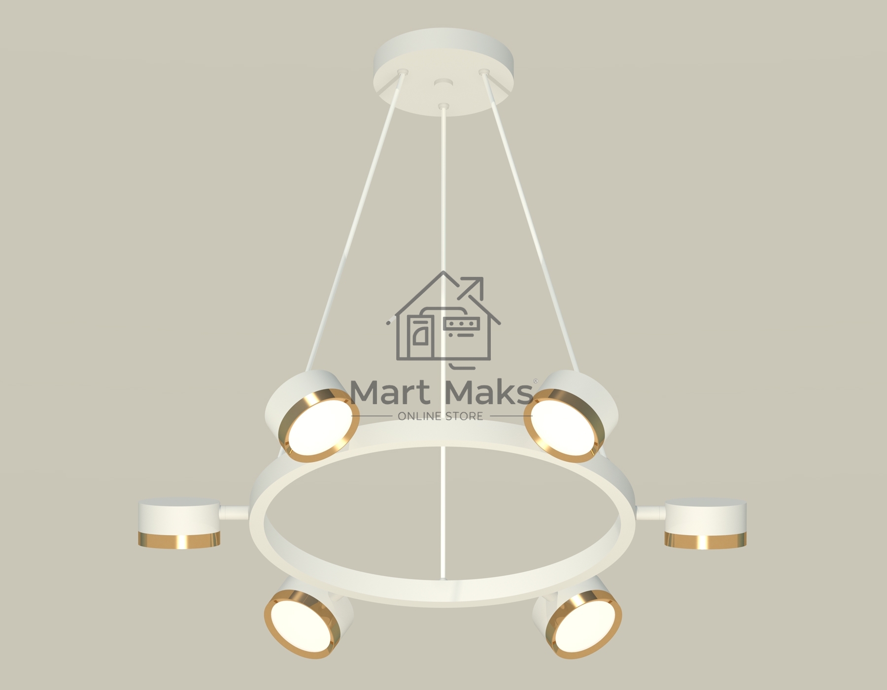 Светильник Ambrella light XB9191152/6 SWH/PYG белый песок/золото желтое полированное GX53 (C9191, N8124)