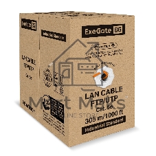 Кабель ExeGate UTP4-C5e-CU-S24-IN-LSZH-OR-305-FLUKE UTP 4 пары кат.5e медь, 0.52мм (24AWG), FLUKE® test pass, LSZH, 305м, оранжевый