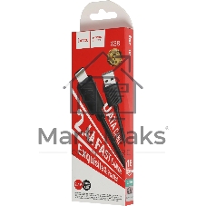Кабель Hoco X88 Gratified USB (m)-Lightning (m) 1м черный коробка