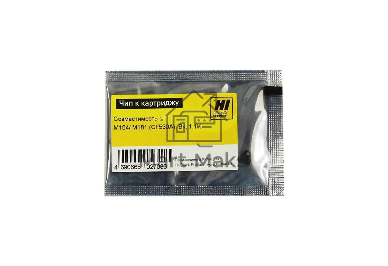 Чип Hi-Black к картриджу HP CLJ Pro M154/MFP M281 (CF530A), Bk, 1,1K