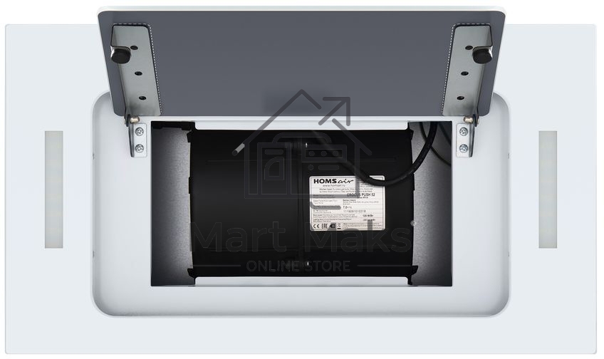 Вытяжка встраиваемая HOMSair Crocus Push 52 белый, 51.8 см, 850 куб. м/ч, 53 дБ
