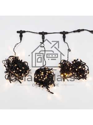 Гирлянда Neon-night LED ClipLight 24V, 3 нити по 10 метров, цвет диодов теплый белый