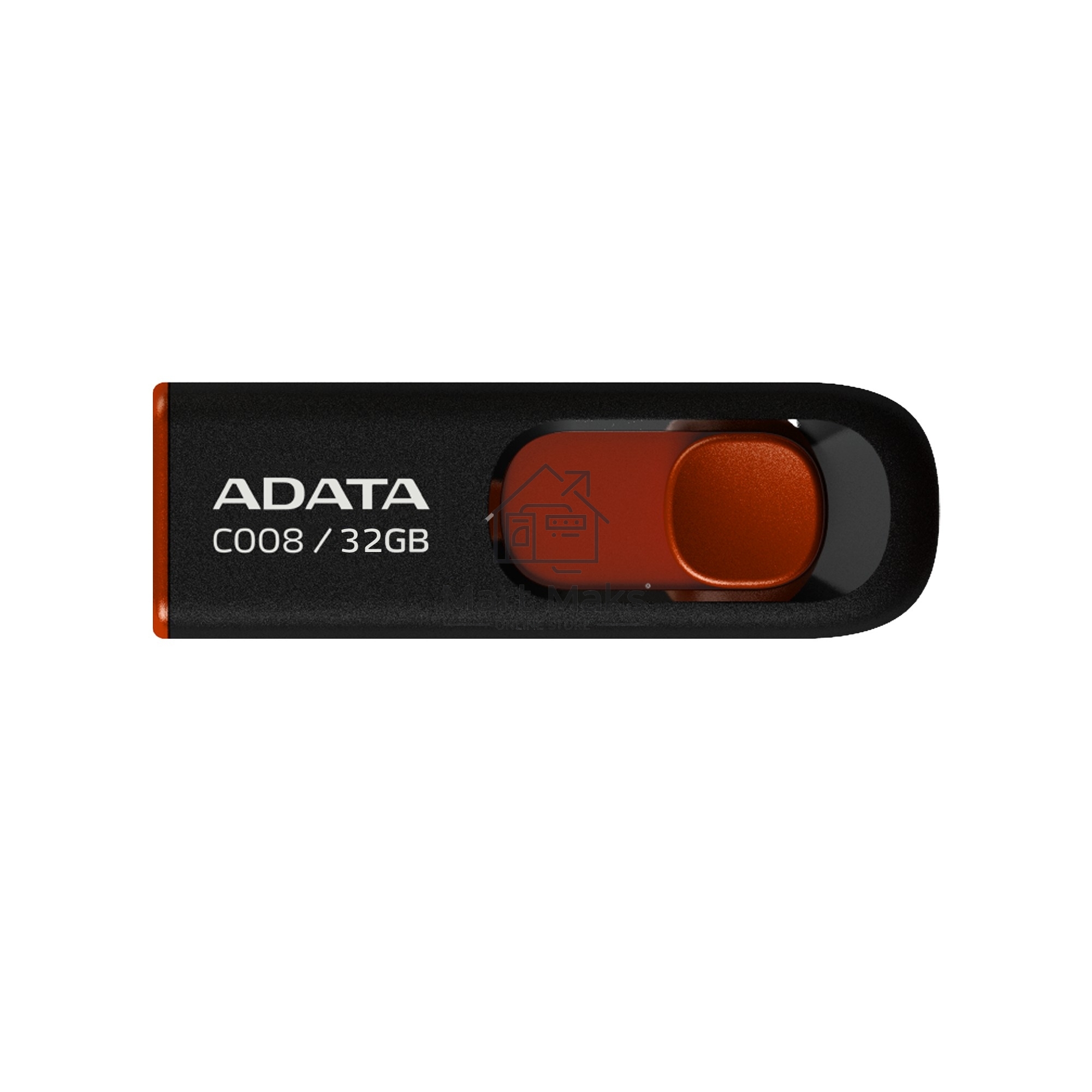Флешка USB R/W ADATA R/W Flash Drive 32Gb С008 AC008-32G-RKD USB2.0, Black-Red