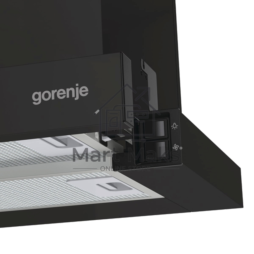 Вытяжка встраиваемая Gorenje TH606E7B черный управление: кнопочное (1 мотор)