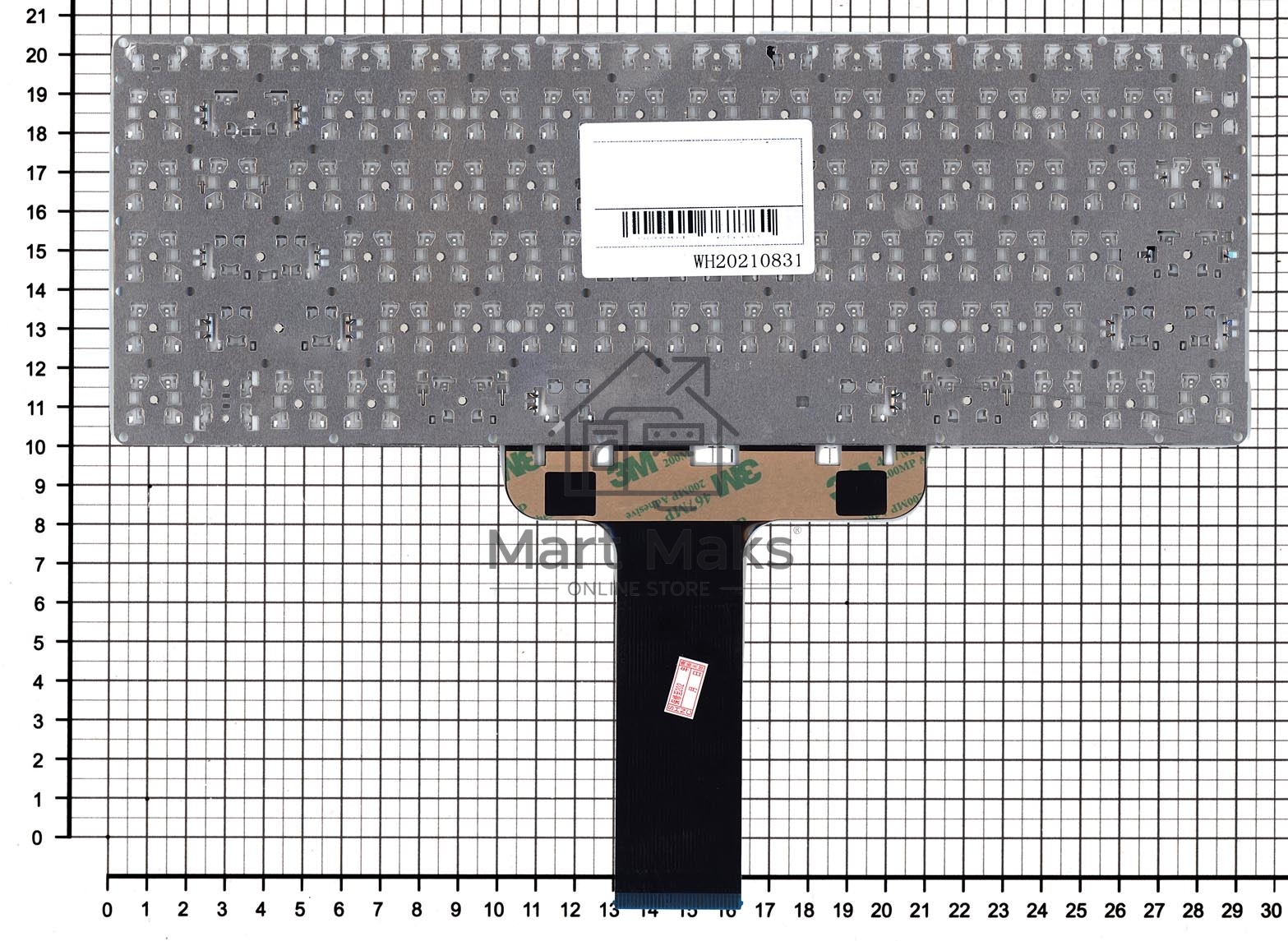 Клавиатура для ноутбука HP Stream 14-ax белый без рамки горизонтальный Enter