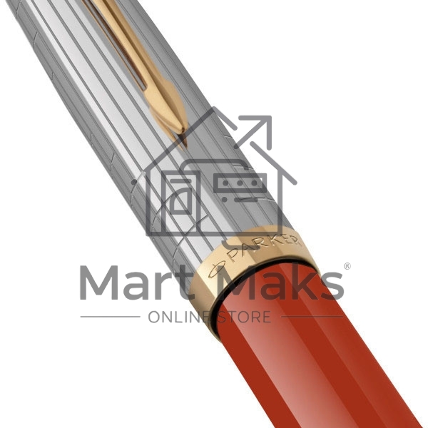 Ручка перьевая Parker 51 Premium (CW2169071) Red Rage GT F сталь нержавеющая, подарочная коробка
