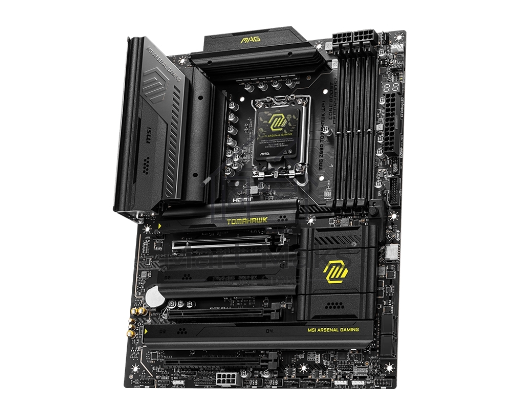 Материнская плата MSI MAG Z890 TOMAHAWK WIFI, LGA 1851, Intel Z890, 4xDDR5, 4xSATA, 4xM.2, 1xPCIe 5.0 x16, 2xPCIe 4.0 x4, 1xHDMI, 2xUSB-C Thunderbolt 4, 1xUSB-C 3.2 Gen 2, 3xUSB-A 3.2 Gen 2, 4xUSB-A 3.2 Gen 1, 1x 5Gb LAN, 2x3.5 мм, 7.1, ATX